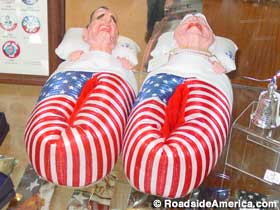 Prez and Mrs. Bush slippers.