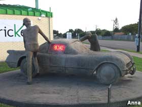Car sculpture.