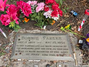 Grave of Bonnie Parker.