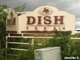 Dish Texas sign.