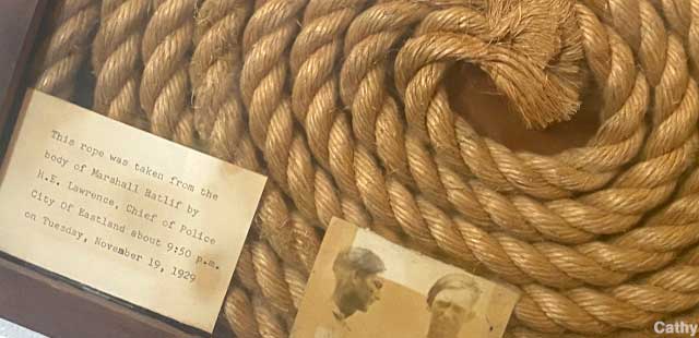 Lynching rope from the Santa Claus Killer.