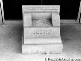 Plinth on which Old Rip originally lay in state.