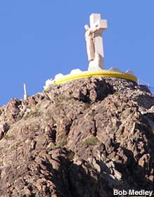 Crucifix on the crest of Mt. Cristo Rey.