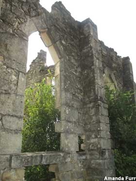 Church ruins.