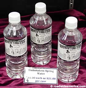 National Museum of Funeral History - bottled Undertakers Spring Water.