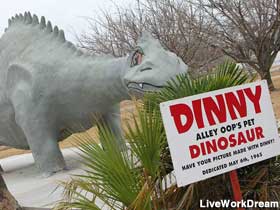 Dinny the dinosaur.
