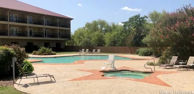 Texas-shaped swimming pool.