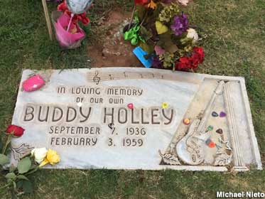 Grave of Buddy Holley.