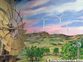 Part of the wind power mural.