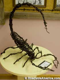 Scorpion made from barbed wire by Bob Letgen.
