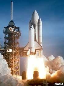 Space shuttle launch.