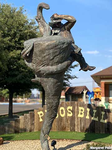 Pecos Bill statue.