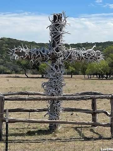 Cross Made of Animal Antlers.