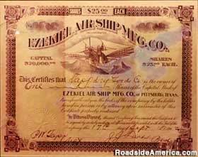 Ezekiel Air Ship stock certificate.