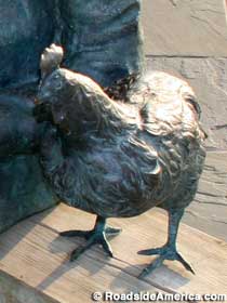 Pilgrim's Pride chicken statue.