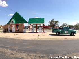 Restored Sinclair gas station.