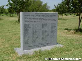 Monument at Waco.