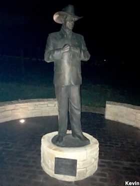 Statue of Larry Hagman as J.R. Ewing.