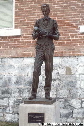 Statue of Philo Farnsworth in Beaver, Utah.