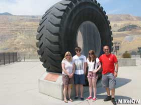 The big tire at the big mine pit.