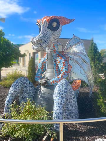 Dragon Made of License Plates.