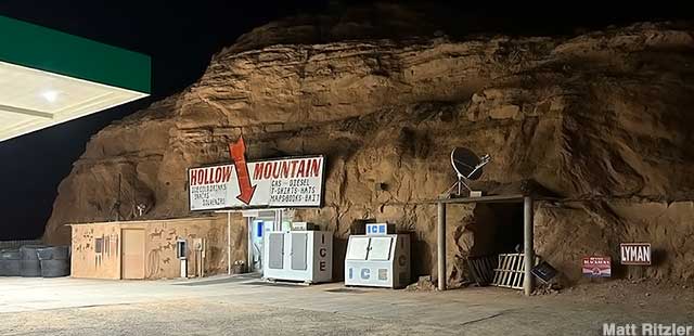 Hollow Mountain Gas Station.