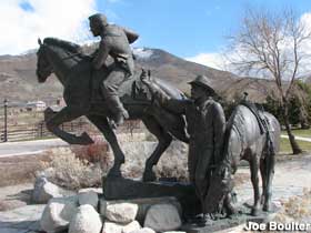 Pony Express statue.