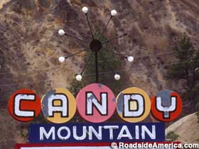 Candy Mountain sign.