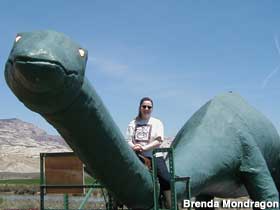 Brontosaurus photo op.