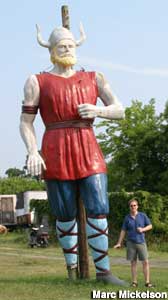 Viking with a peg leg.