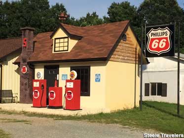 Replica gas station.