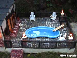 Miniature replica of the pool at Graceland.