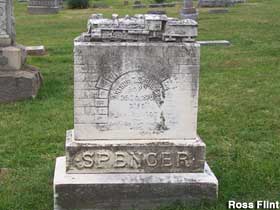 Spencer Train Engine tombstone.