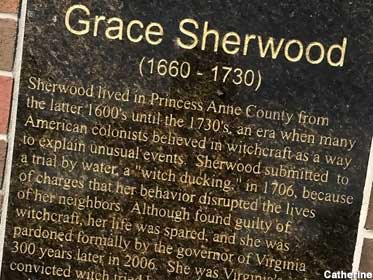 Grace Sherwood plaque.