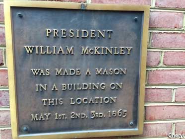 Where William McKinley Became a Freemason.