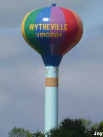 Hot air balloon water tower.