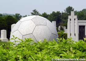 Soccer monument.