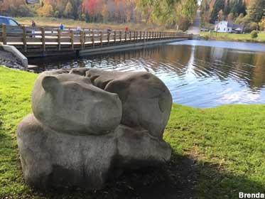 Hippo sculpture.