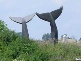 Whale Tails sculpture.