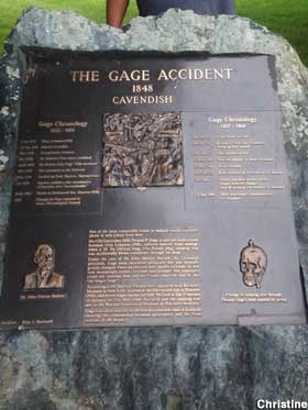 Gage Accident plaque.
