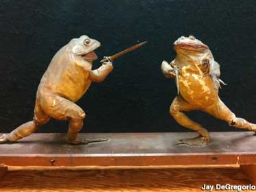 Dueling frogs.