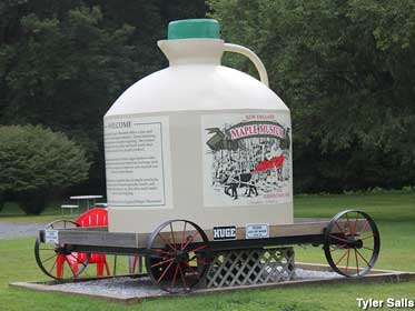 Giant maple syrup jug.