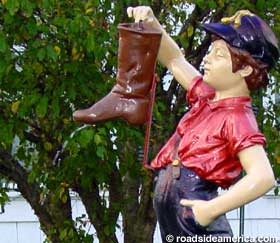 Side view of the Boy with the Boot.