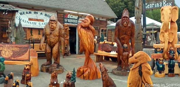 Chainsaw carvings.