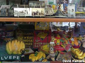 Banana items display.