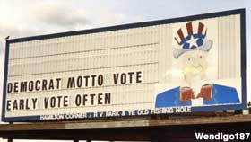 Political billboard.