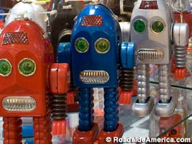 Robots on display.