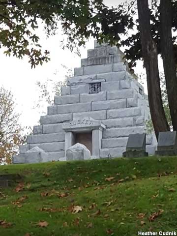 Pyramid tomb.