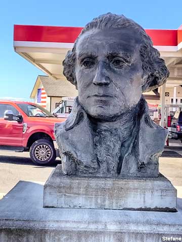 Bust of George Washington.