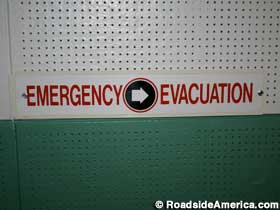 Reactor Emergency Evacuation sign